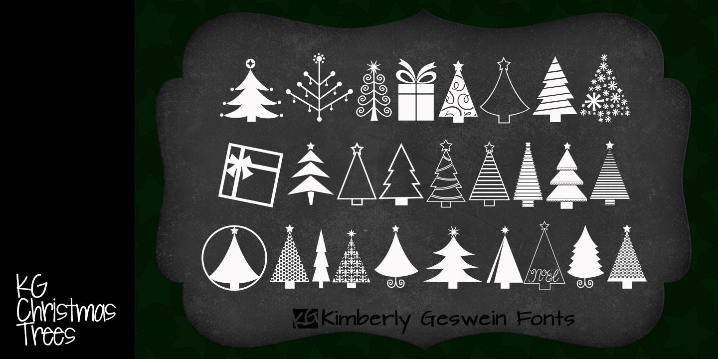 Beispiel einer KG Christmas Trees-Schriftart